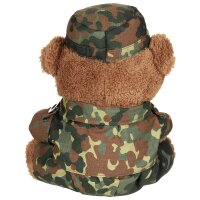 Teddybär - Heer -  Maskottchen - mit Anzug und Mütze - flecktarn - ca. 28 cm