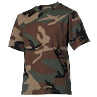 Kinder T - Shirt - klassisches Army T-Shirt - Single Jersey - 100 % Baumwolle - 170 g/m²