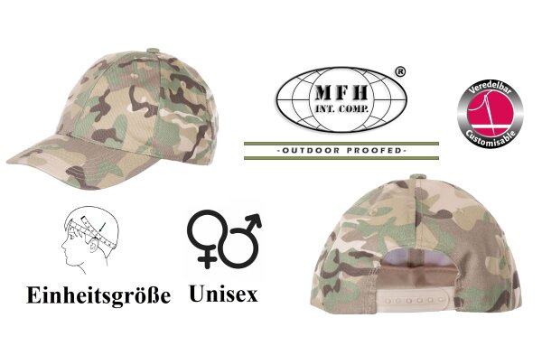 Kinder Baseball Cap - Schirmmütze - größenverstellbar - Operation Camo