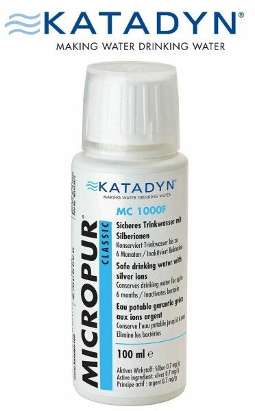 KATADYN Classic MC 1000F - 100 ml Wasserentkeimer Entkeimung Prepping Wandern Camping - Ohne Chlor