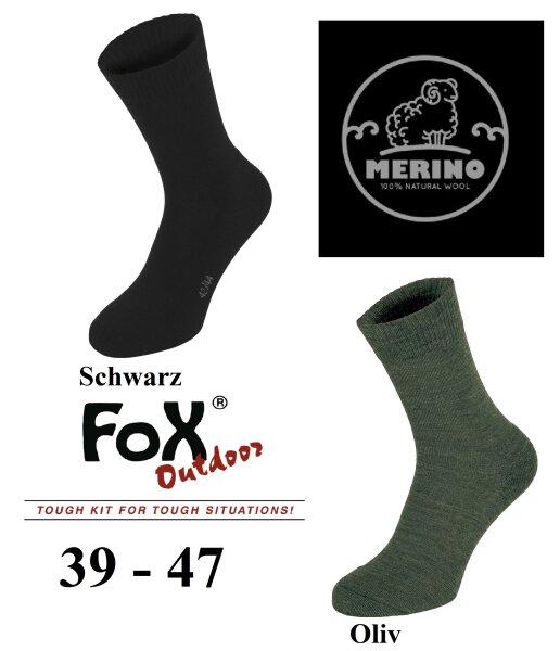 Merino Feinstrick -Wollsocken - 40 % Wolle (Merino) - Wandersocken - verstärkter Fersen- und Zehenbereich